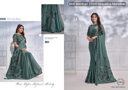 23516 Moh Manthan 23500 Majestica Mahotsav Silk Sarees