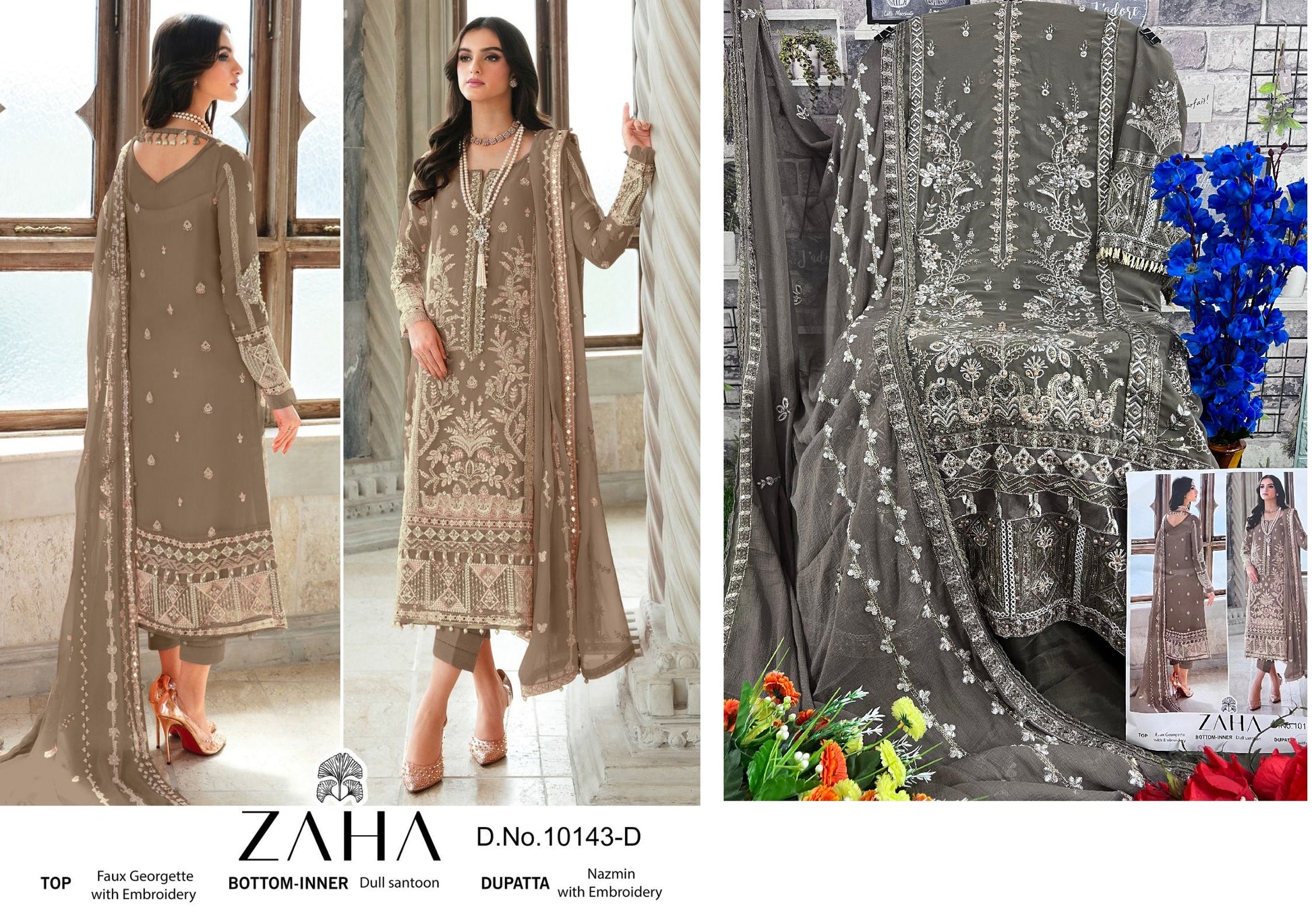 10143D Zaha Pakistani Salwar Suits