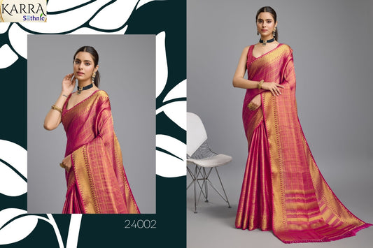 24002 Karra Sethnic Brocade Sarees