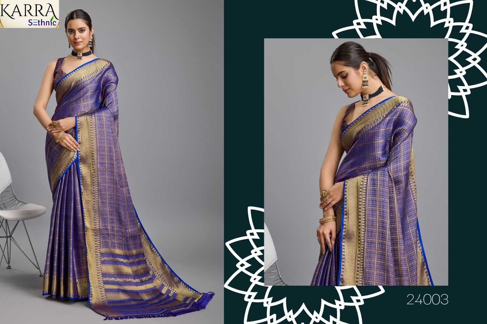 24003 Karra Sethnic Brocade Sarees