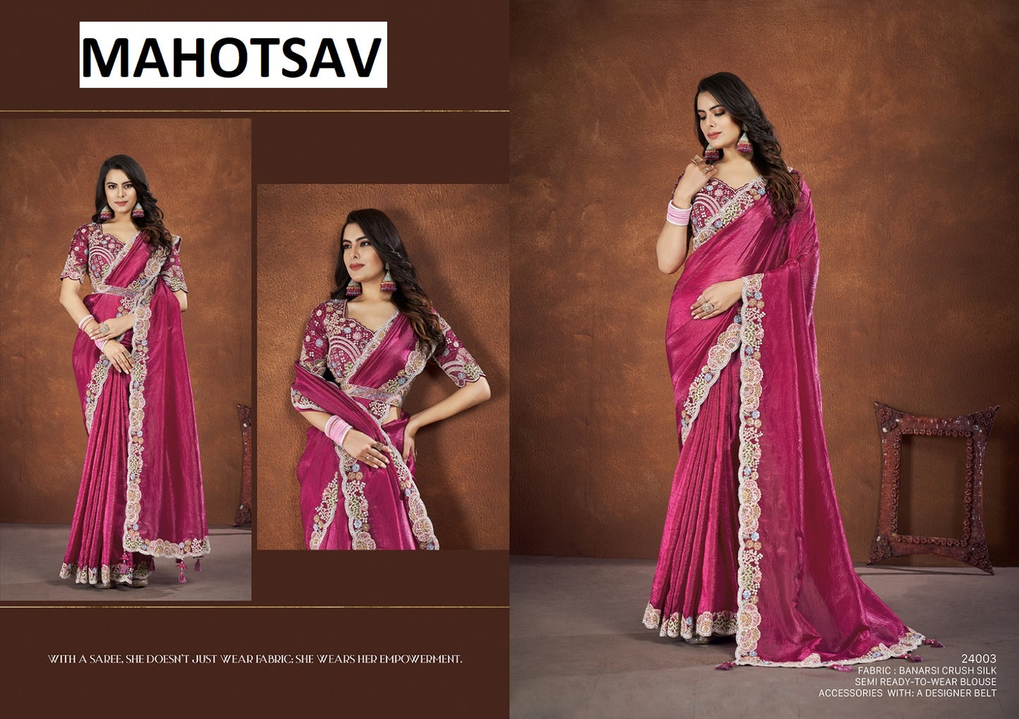 24003 Saha Saki Mahotsav Silk Sarees