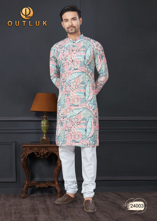 24003 Wedding Collection Vol 24 Outluk Lucknowi Mens Kurta Pyjama