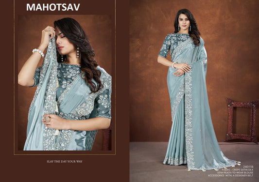 24011 Mahotsav Crepe Sarees