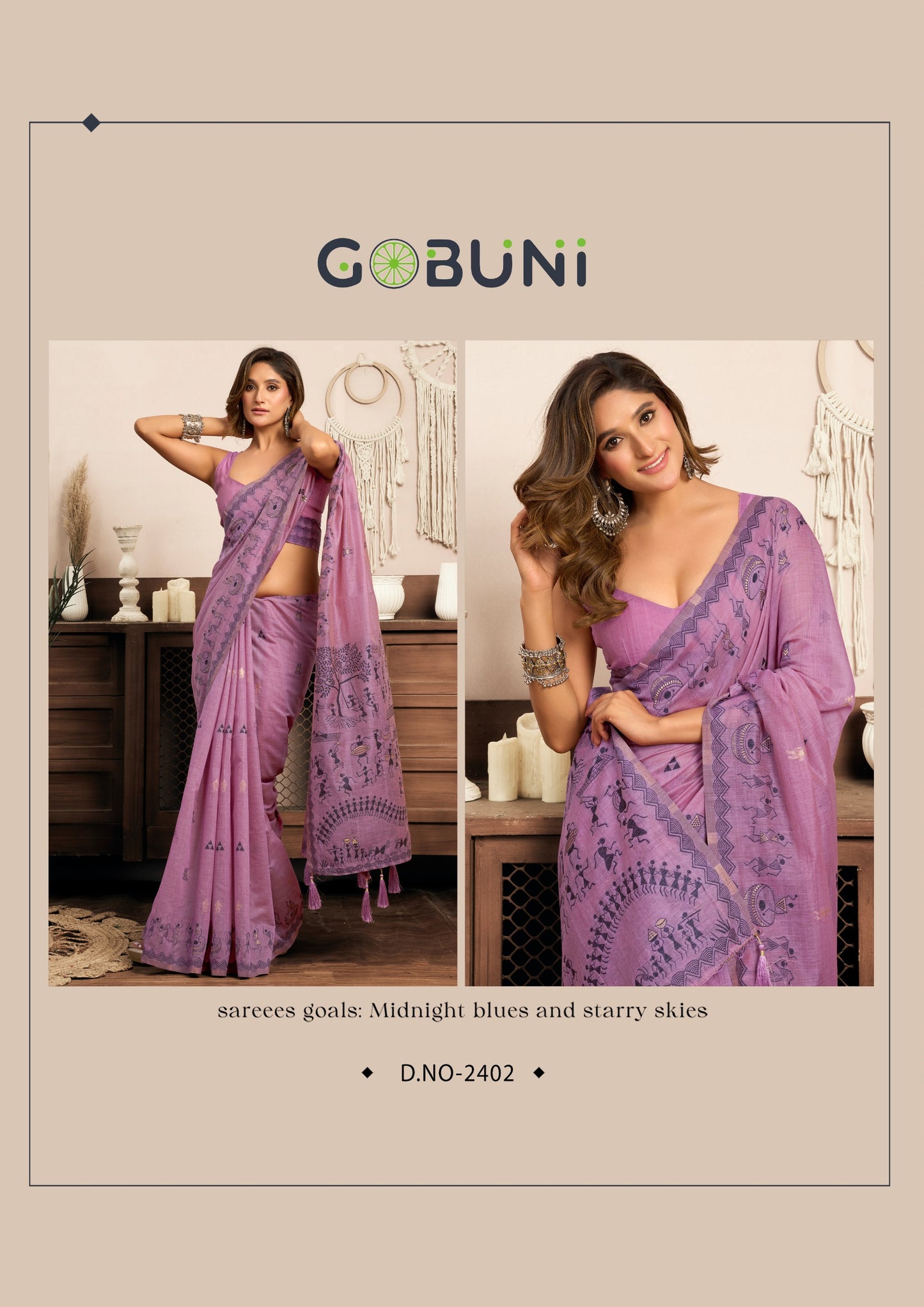 2402 Sowmya Gobuni Modal Sarees