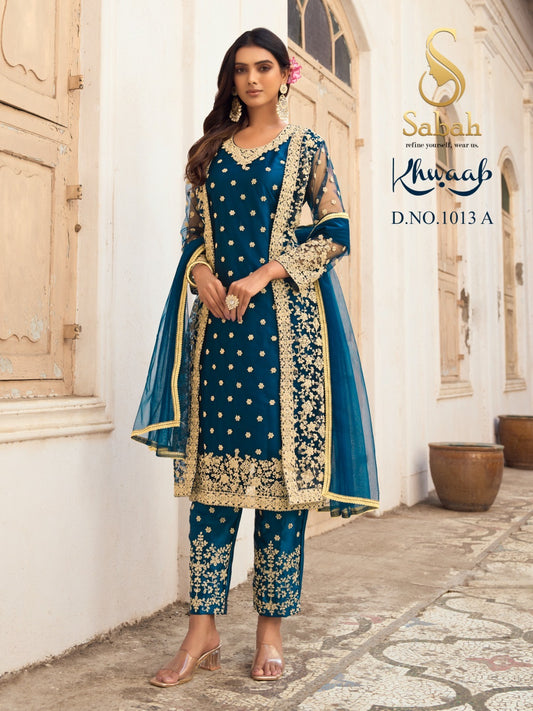1013A Khwaab Sabah Unstitched Suits