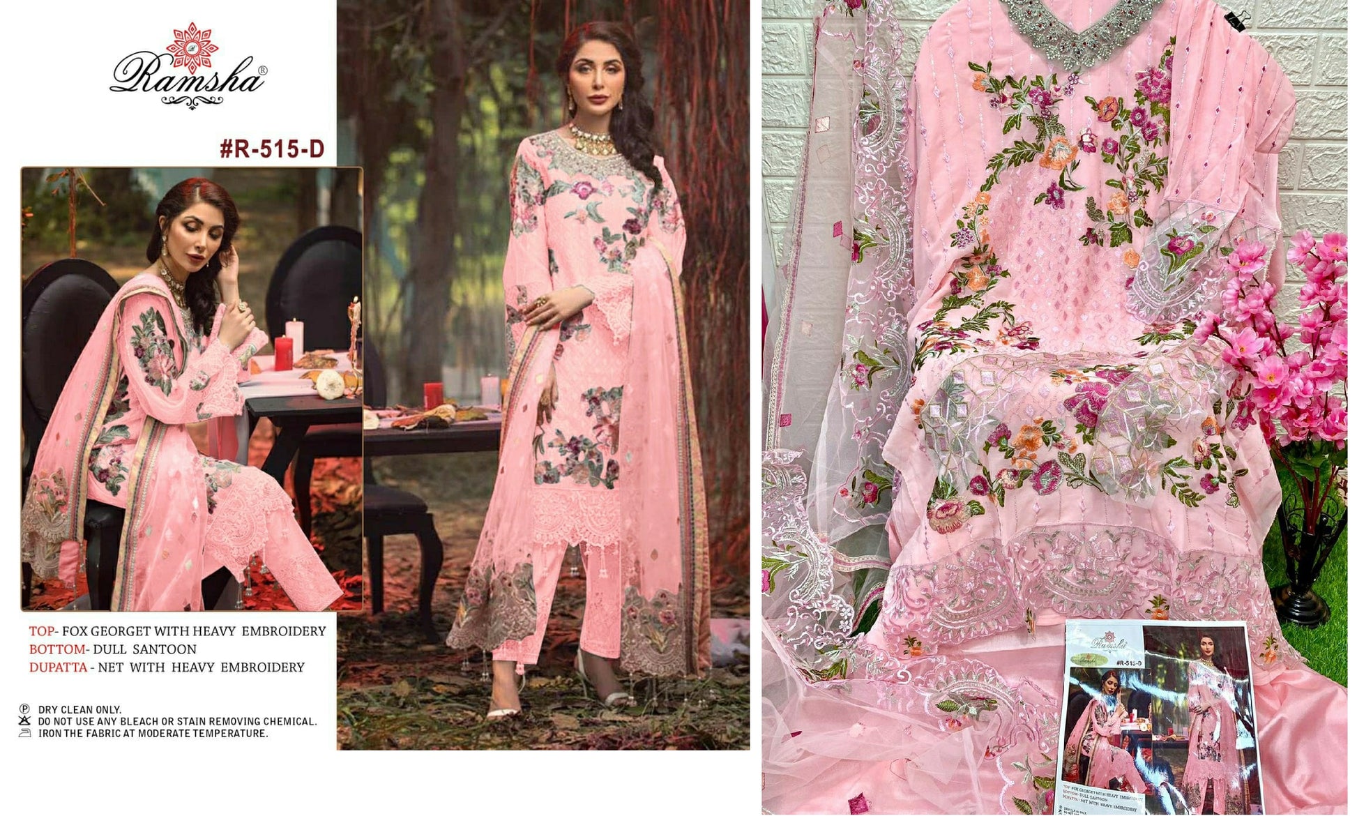 R-515-D Ramsha Pakistani Salwar Suits