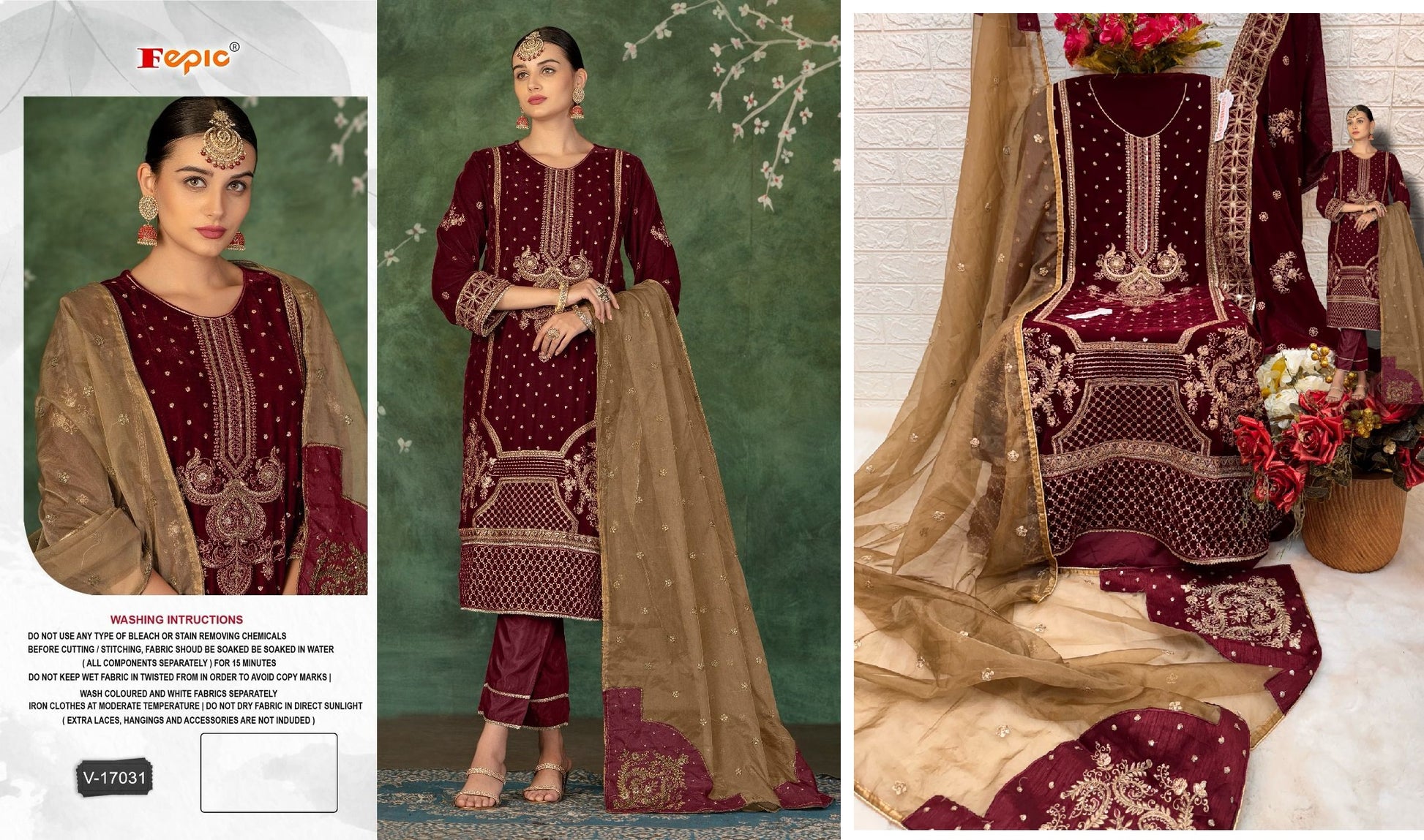 V 17031 Fepic Pakistani Salwar Suits