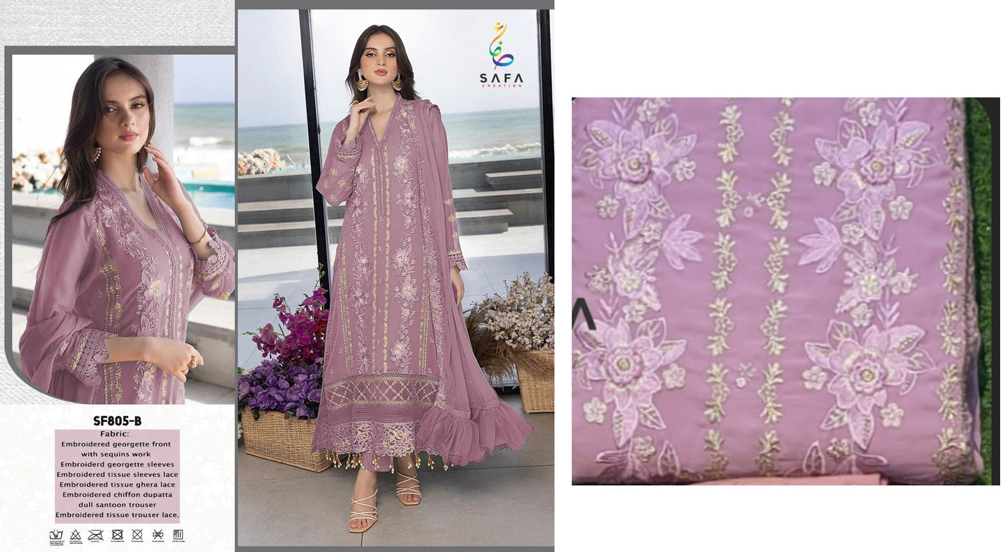 805B Safa Creation Pakistani Salwar Suits