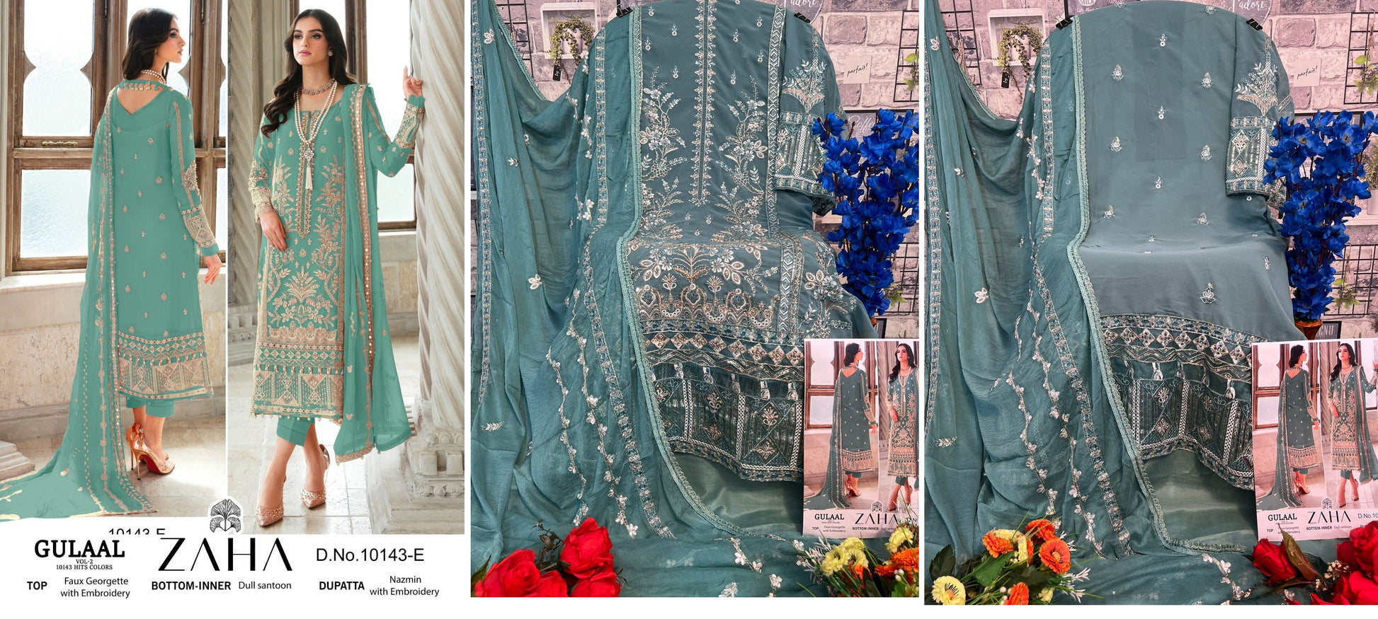 10143E Zaha Pakistani Salwar Suits