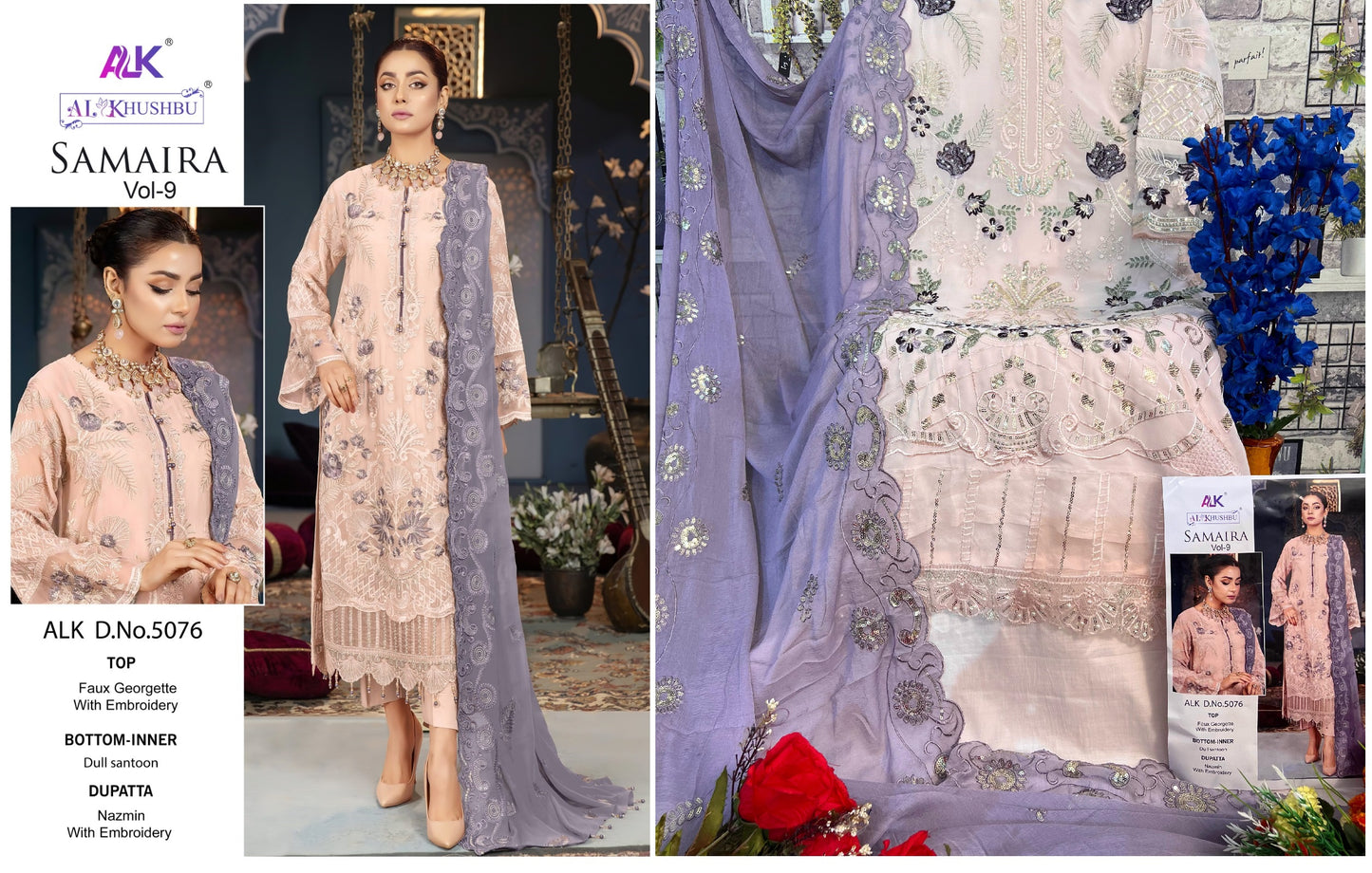 5076 Alk Pakistani Salwar Suits