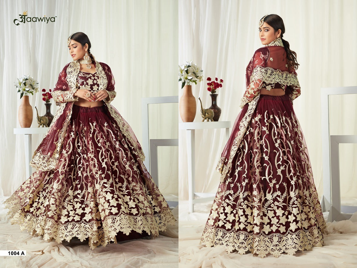 1004A Agnilekha Red Aawiya Lehenga Choli