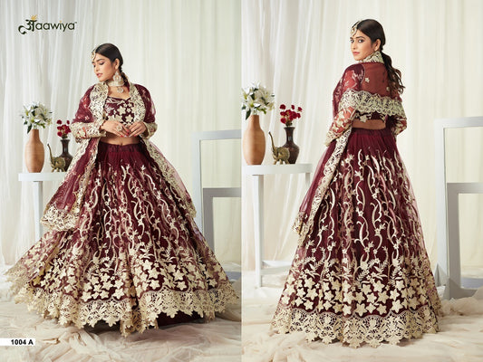 1004A Agnilekha Red Aawiya Lehenga Choli