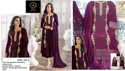 120A Amena B Pakistani Salwar Suits