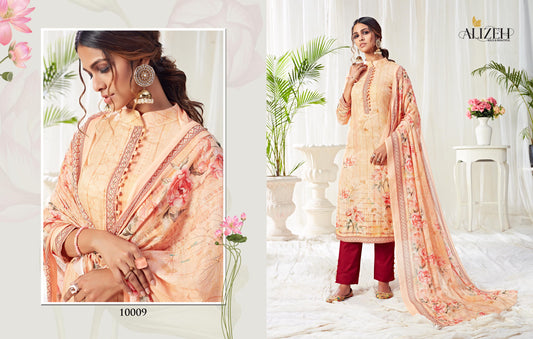 10009 Alizeh Unstitched Suits