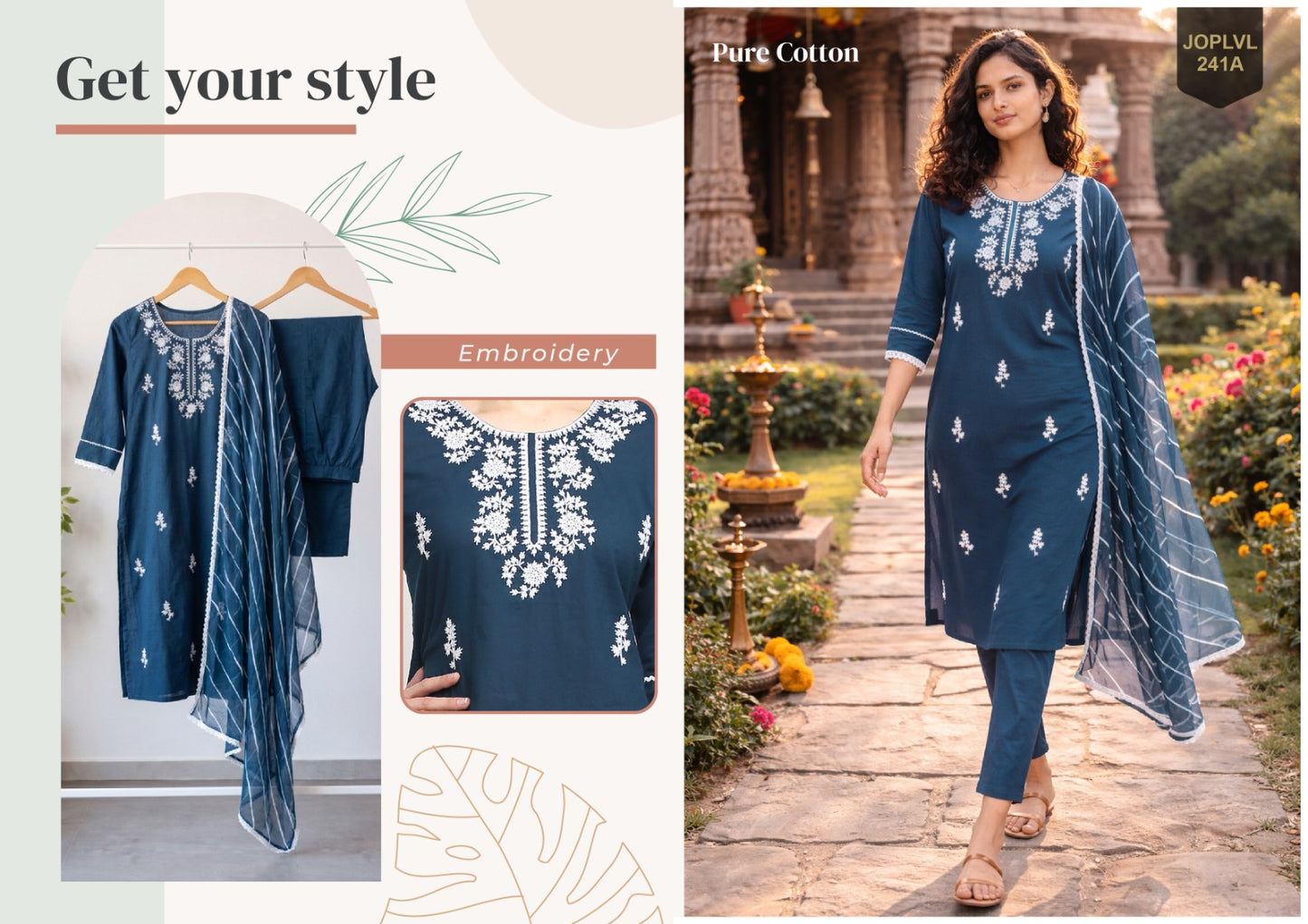 241A Navya Rajnandini Cambric Cotton Readymade Suits