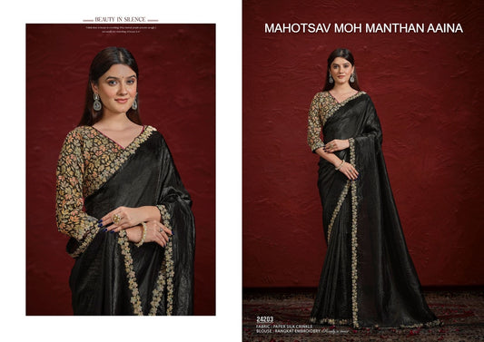 24203 Moh Manthan Aaina Mahotsav Paper Silk Sarees
