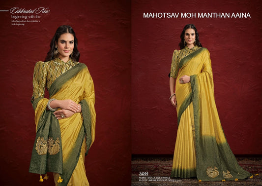 24209 Moh Manthan Aaina Mahotsav Dola Silk Sarees