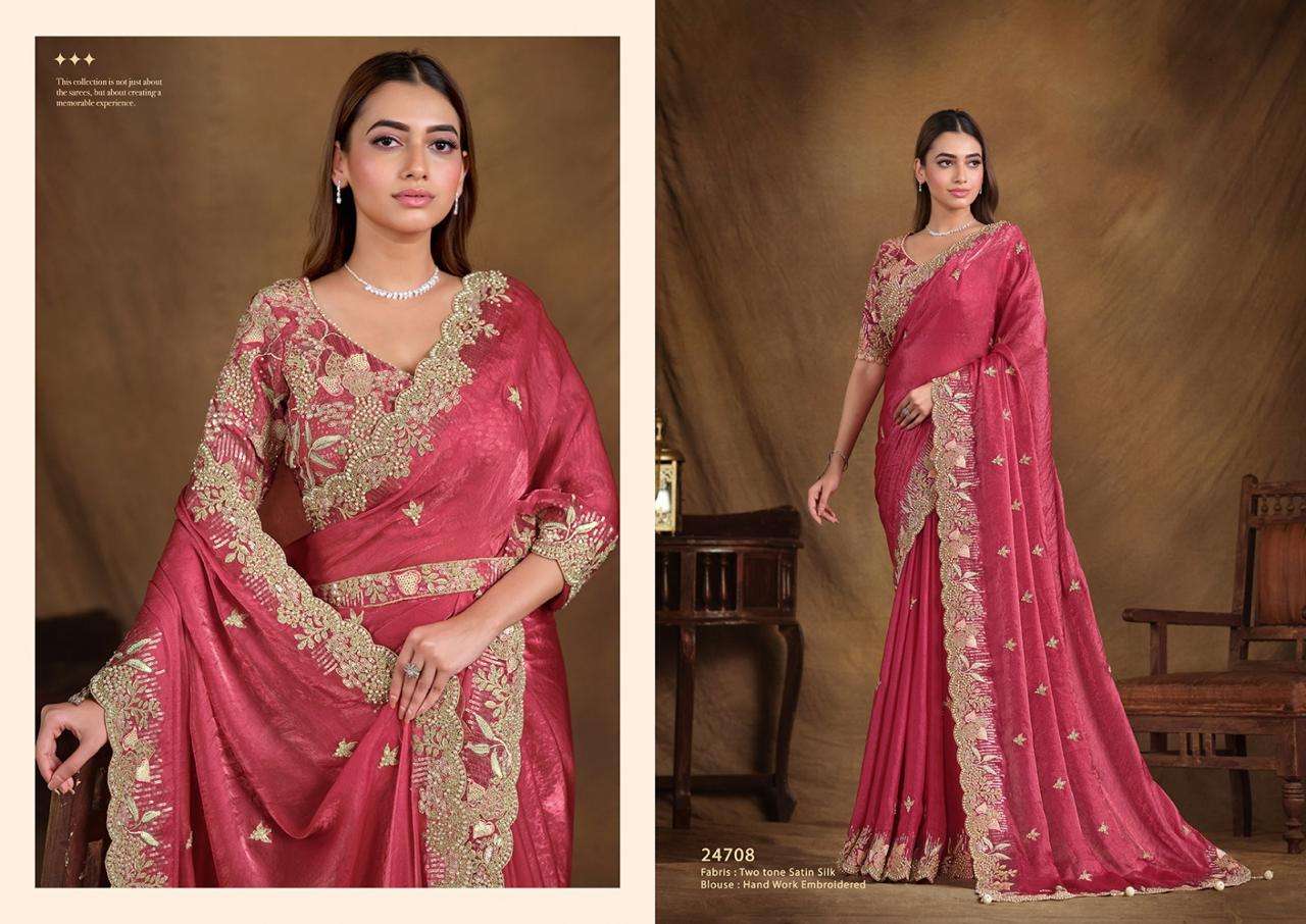 24708 Moh Manthan Tarini Mahotsav Two Tone Sarees