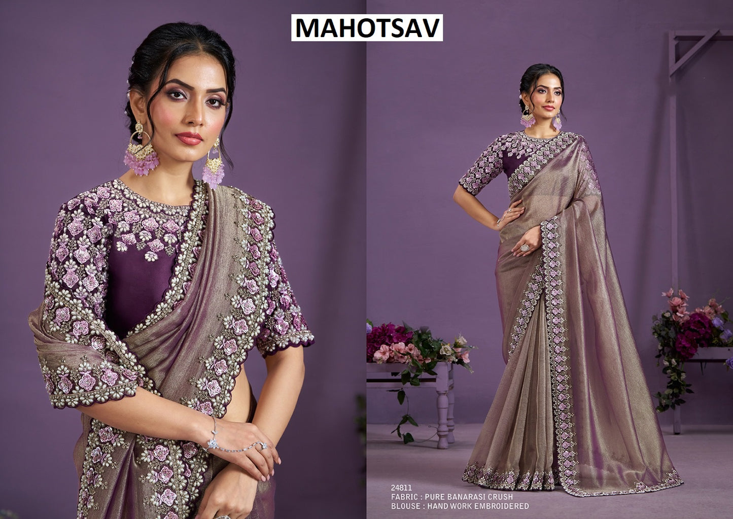 24811 Moh-Manthan Advaya Mahotsav Handwork Sarees