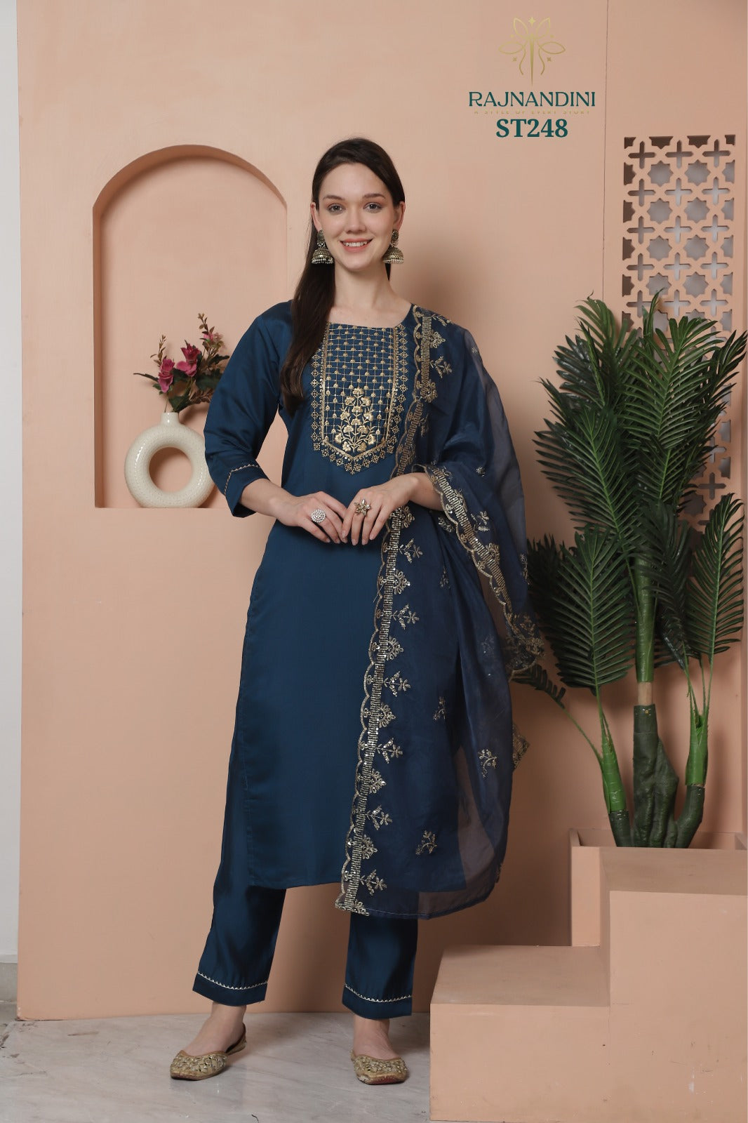 248 Raashi Rajnandini Roman Silk Readymade Suits