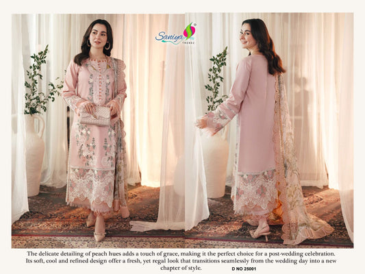 25001 Pink Saniya Trendz Cotton Pakistani Salwar Suits