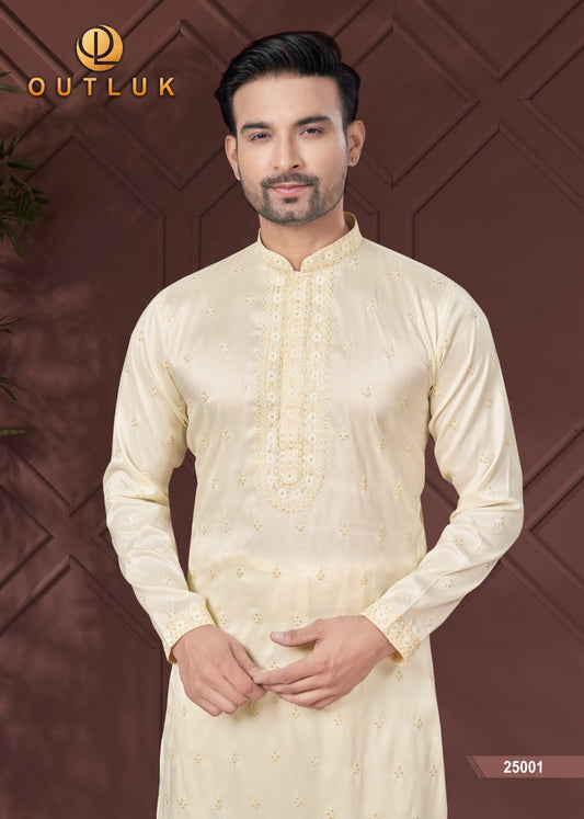 25001 Wedding Collection Vol 25 Outluk Work Mens Kurta Pyjama