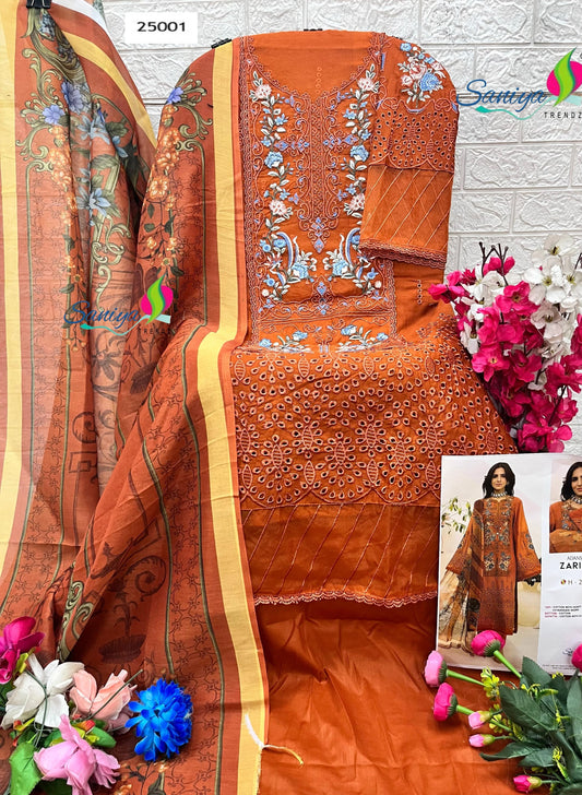 25001 Zaria-25 Saniya Trendz Embroidery Pakistani Salwar Suits
