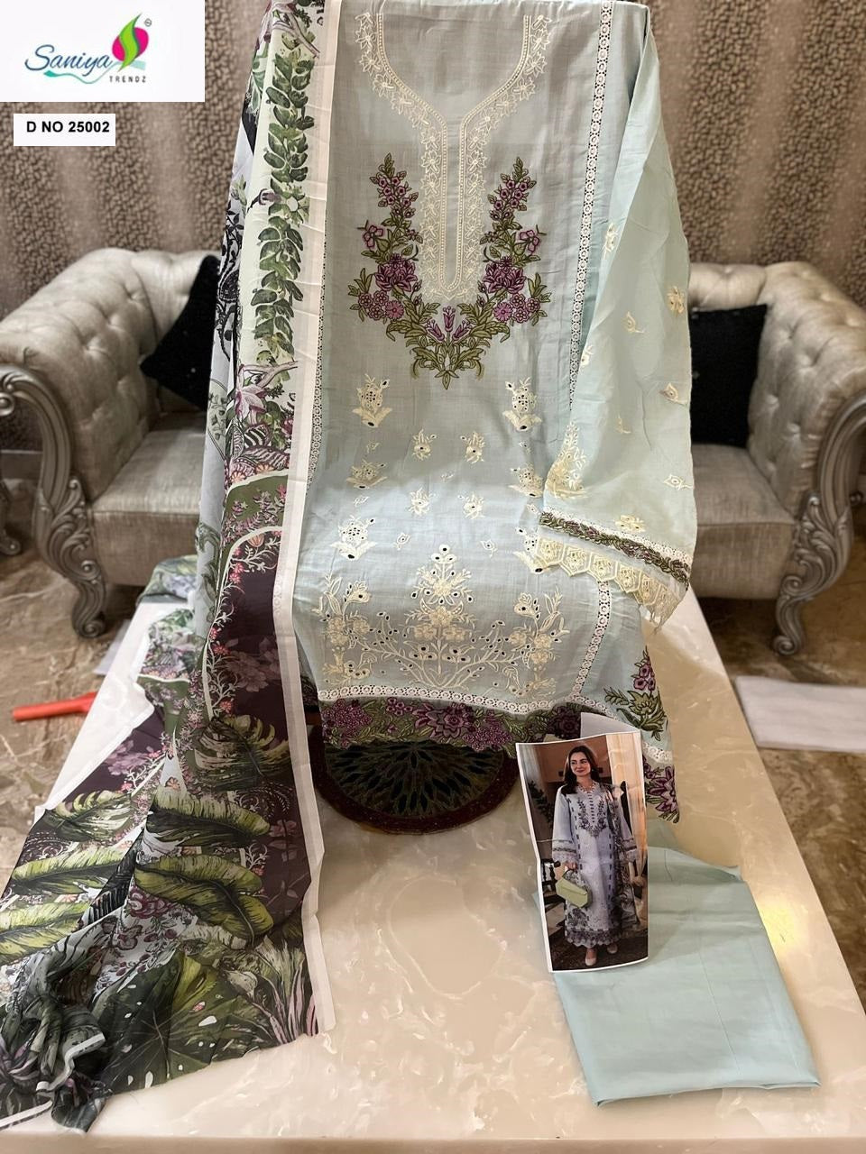 25002 Ombre Vol 25 Saniya Trendz Embroidery Pakistani Salwar Suits