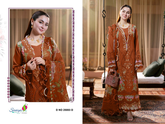 25003-D Ombre Vol 25 Saniya Trendz Cotton Pakistani Salwar Suits