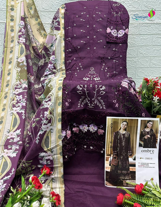 25003-F Ombre Vol 25 Saniya Trendz Cotton Pakistani Salwar Suits