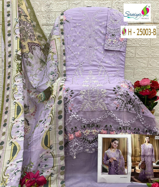 25003 B Ombre Vol-25 Saniya Trendz Embroidered Pakistani Salwar Suits