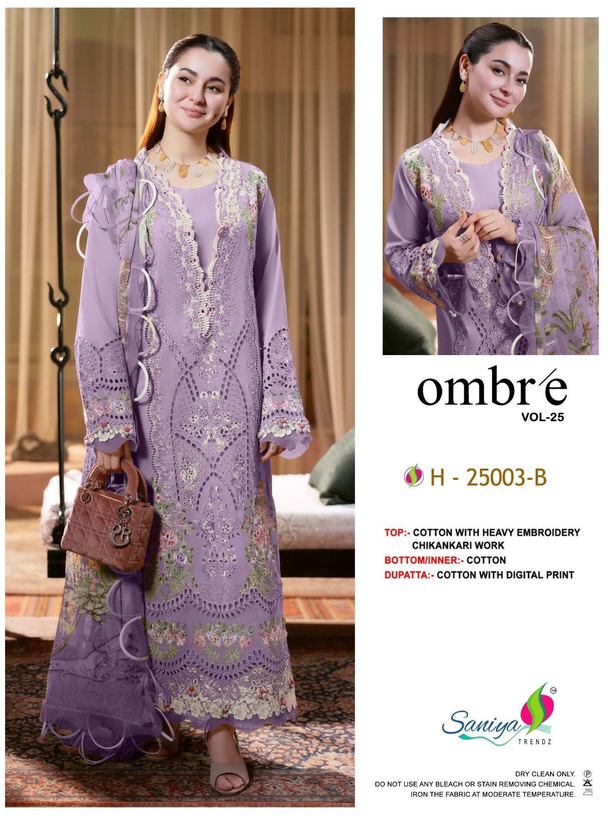 25003 B Ombre Vol-25 Saniya Trendz Embroidered Pakistani Salwar Suits