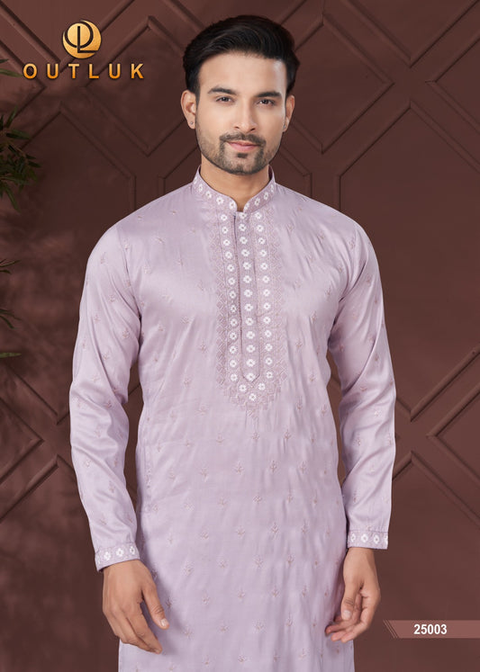 25003 Wedding Collection Vol 25 Outluk Work Mens Kurta Pyjama