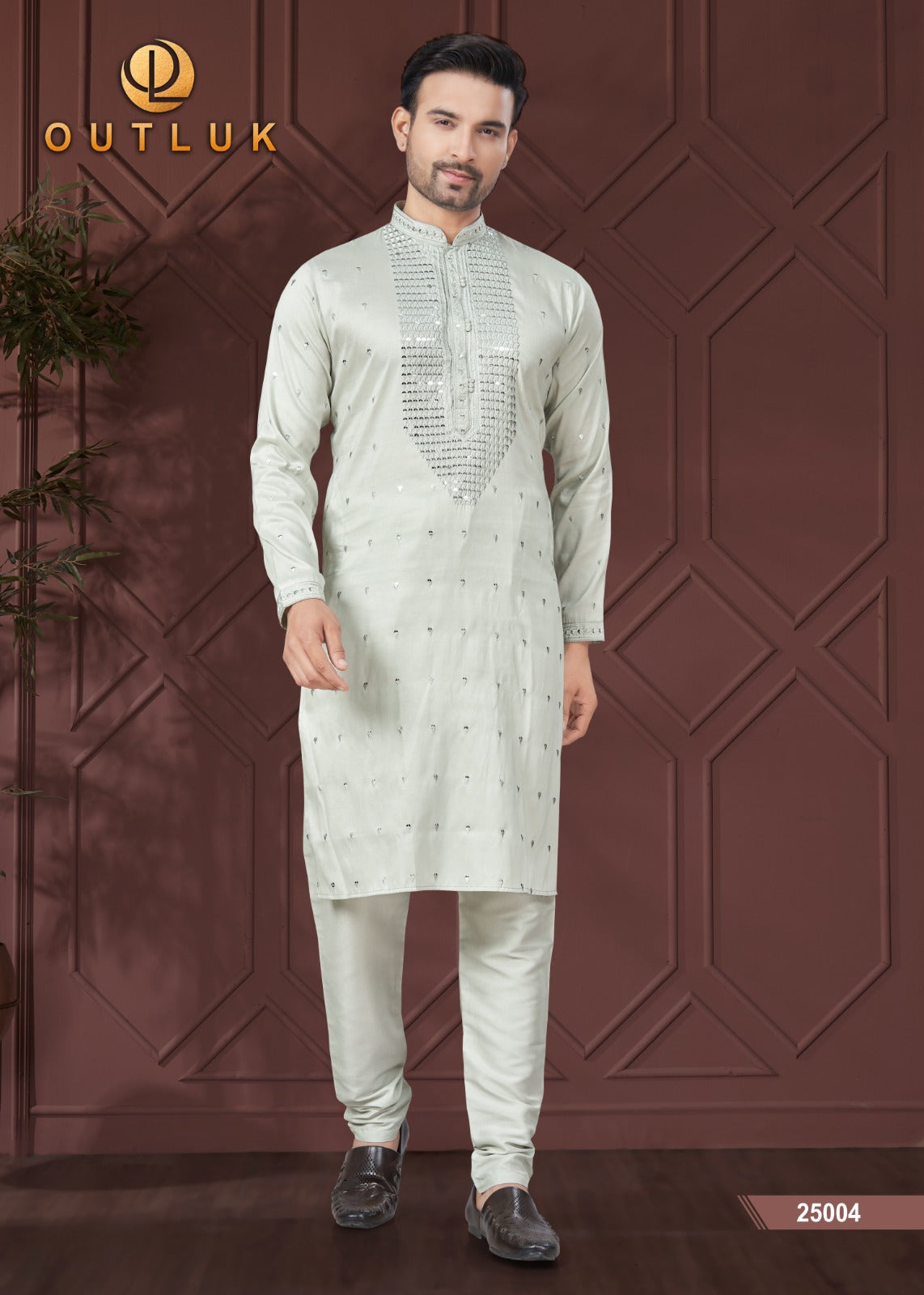 25004 Wedding Collection Vol 25 Outluk Work Mens Kurta Pyjama
