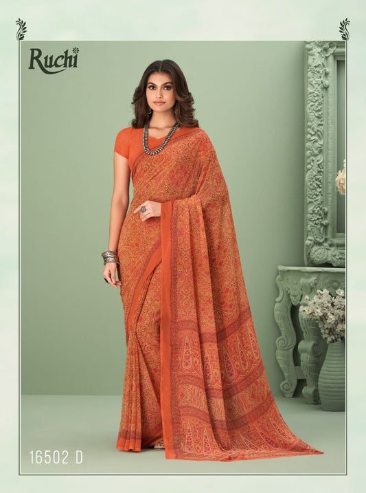 16502-D Raga Georgette Vol 1 Ruchi Sarees