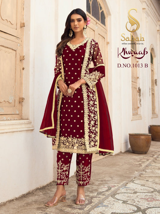1013B Khwaab Sabah Unstitched Suits