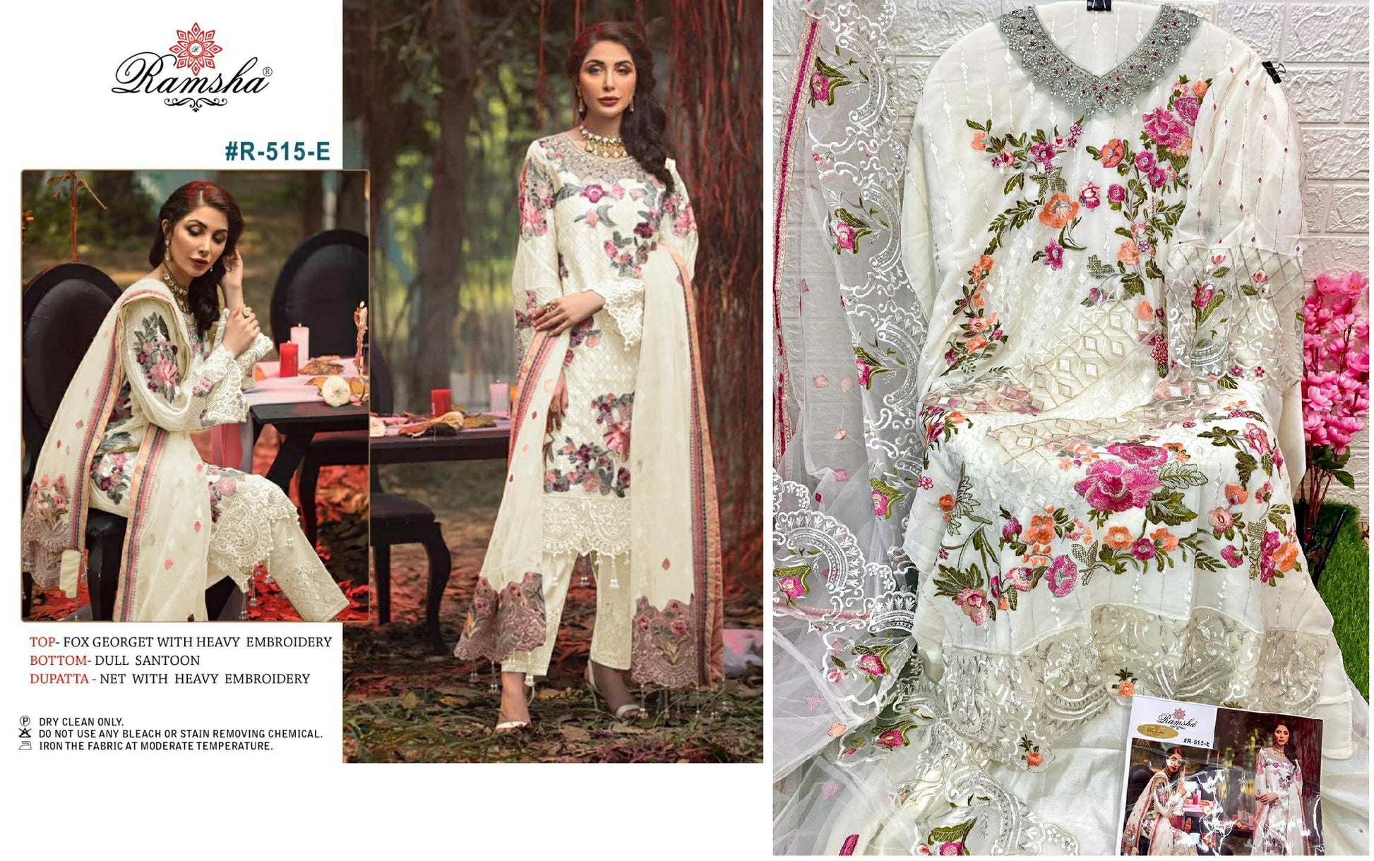 R-515-E Ramsha Pakistani Salwar Suits