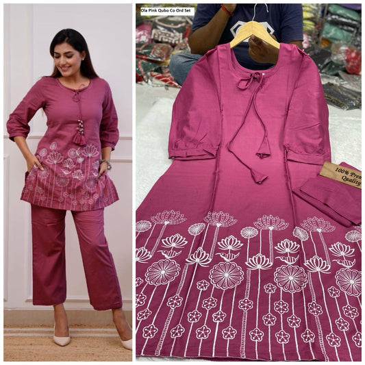 Ola Pink Qubo Co Ord Set