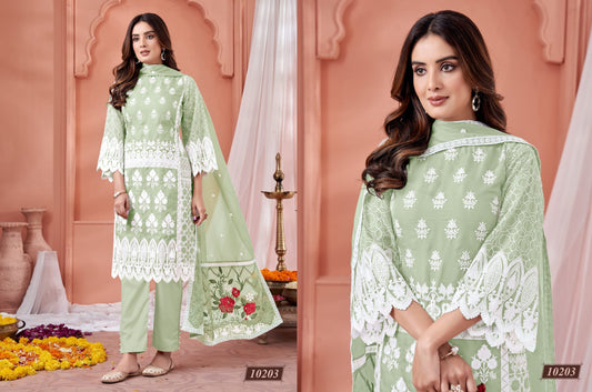 10203 Vol 20 Anjubaa Unstitched Suits