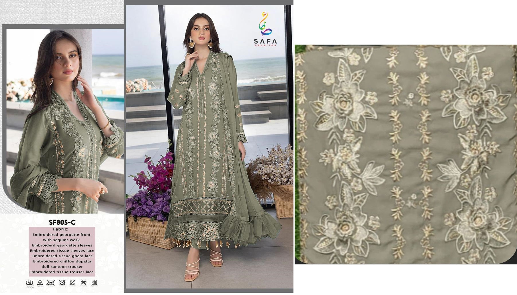 805C Safa Creation Pakistani Salwar Suits