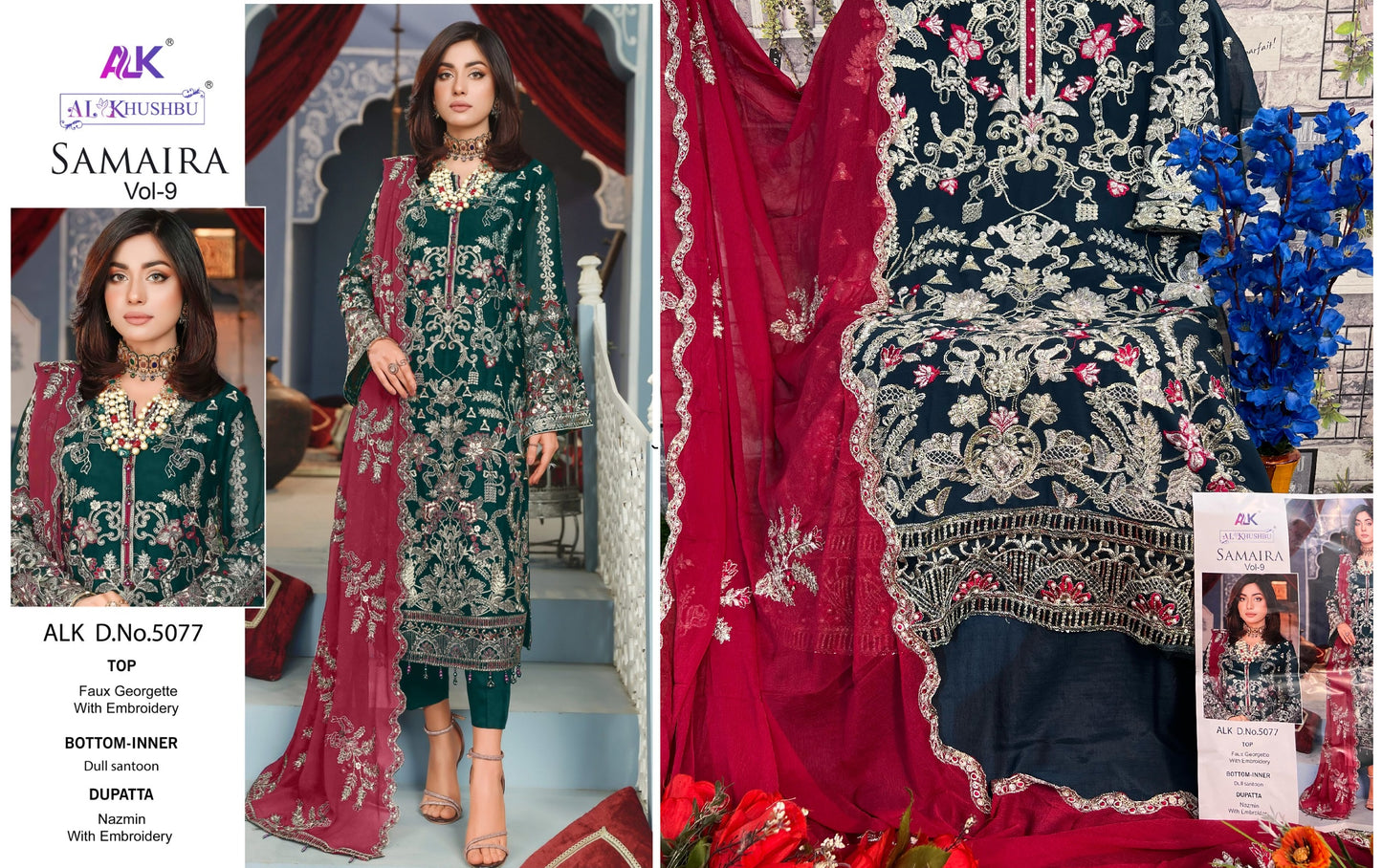 5077 Alk Pakistani Salwar Suits