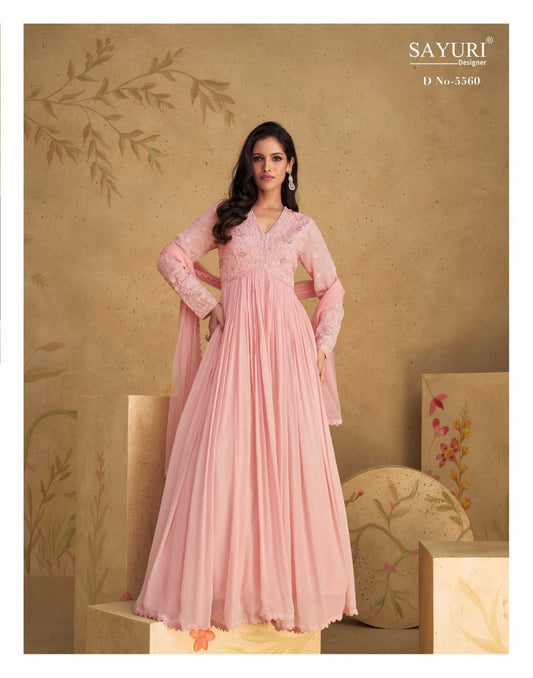 5560 Sajni Sayuri Gown Dupatta Set