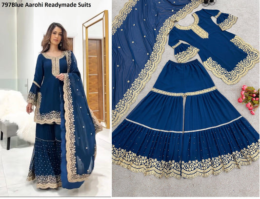 797Blue Aarohi Readymade Suits