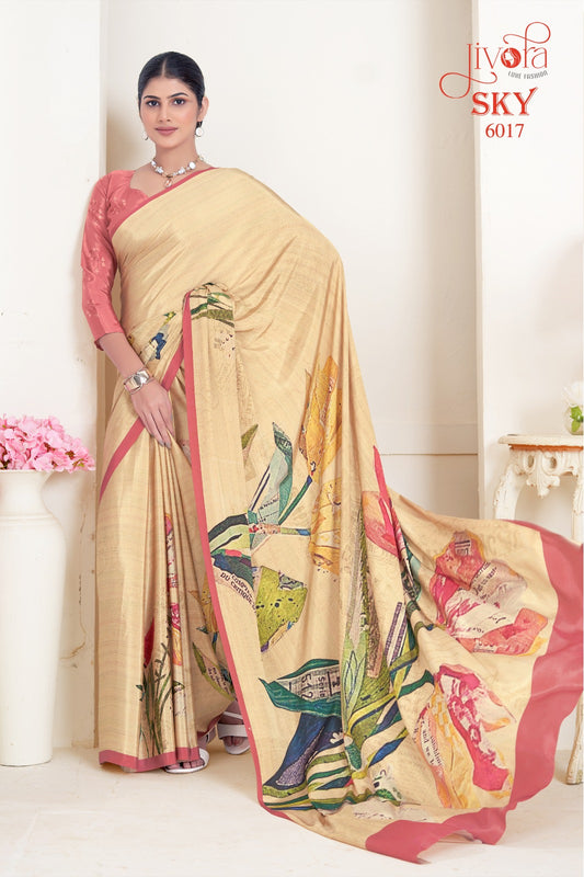 6017 Sky Jivora Sarees