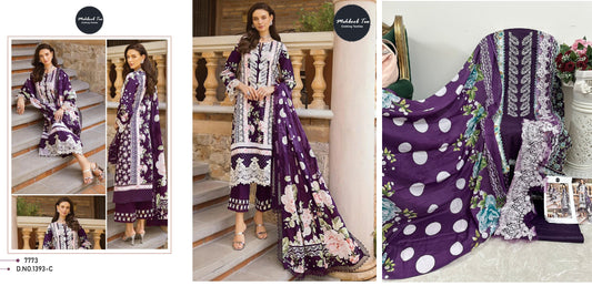 1393C Elaf Chikankari Mehboob Tex Pakistani Salwar Suits