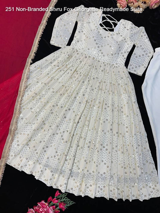 251 Non-Branded Stvru Fox Georgette Readymade Suits