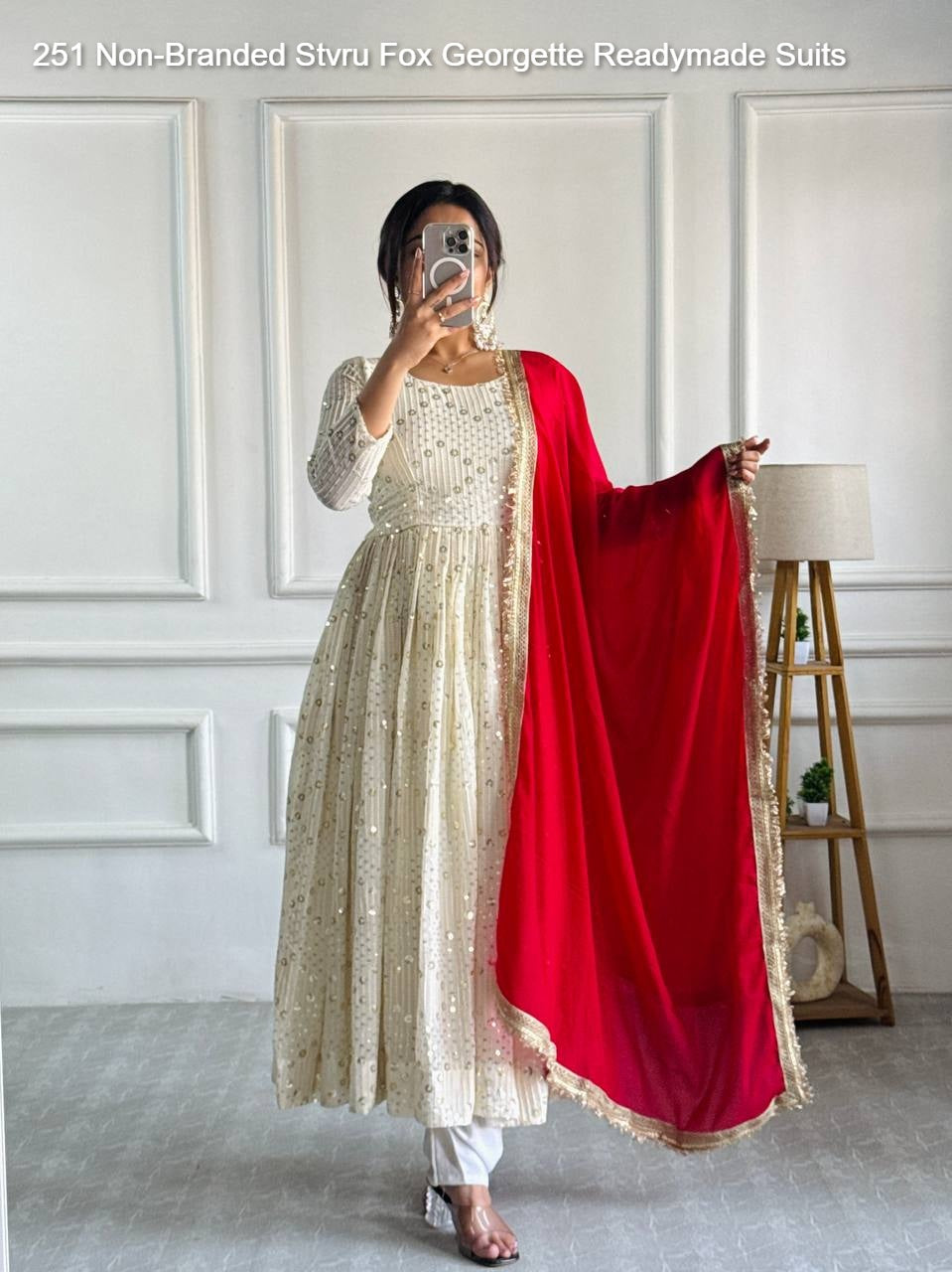 251 Non-Branded Stvru Fox Georgette Readymade Suits