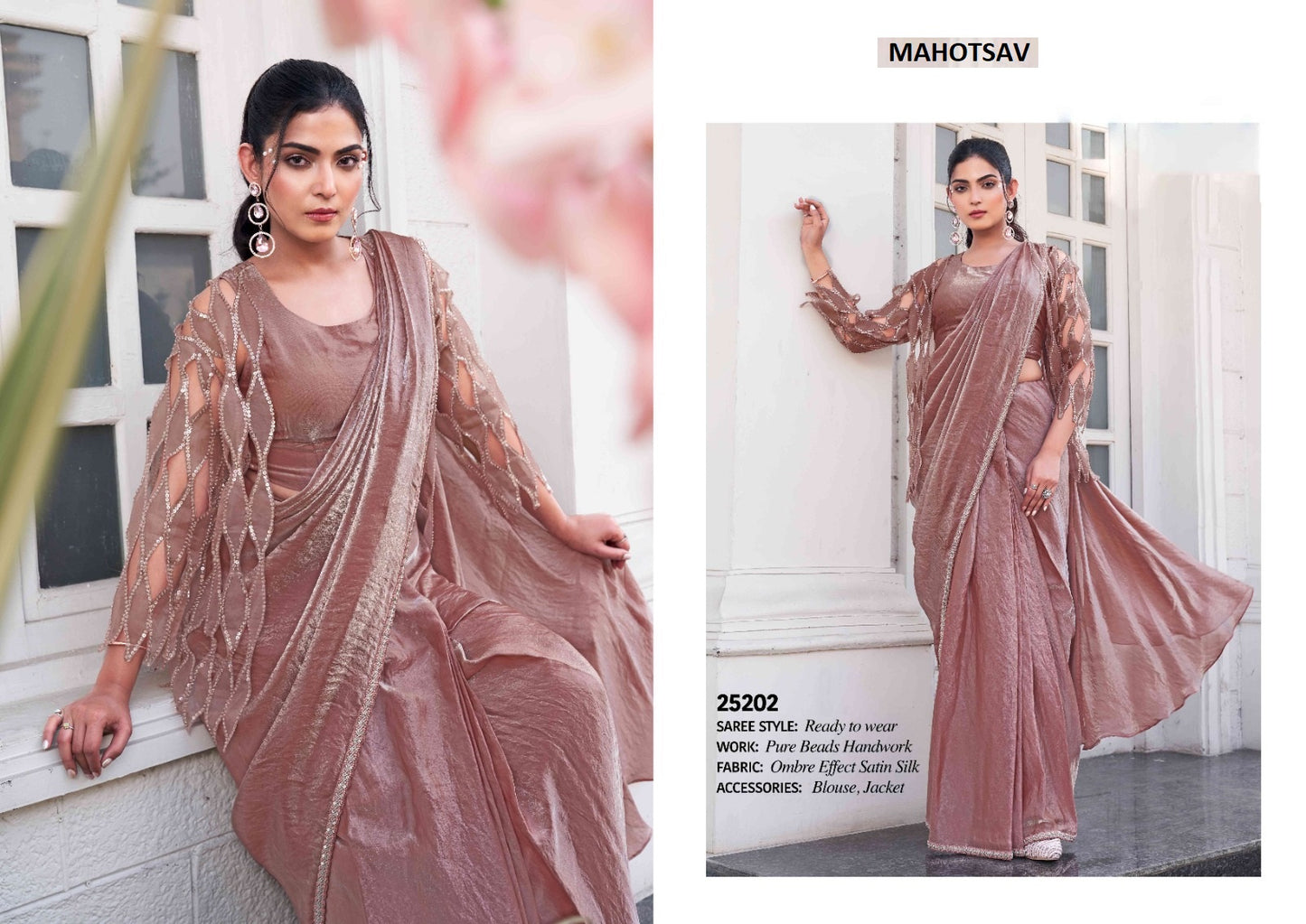 25202 Nimaya Nx Ophelia Mahotsav Satin Ready To Wear Saree