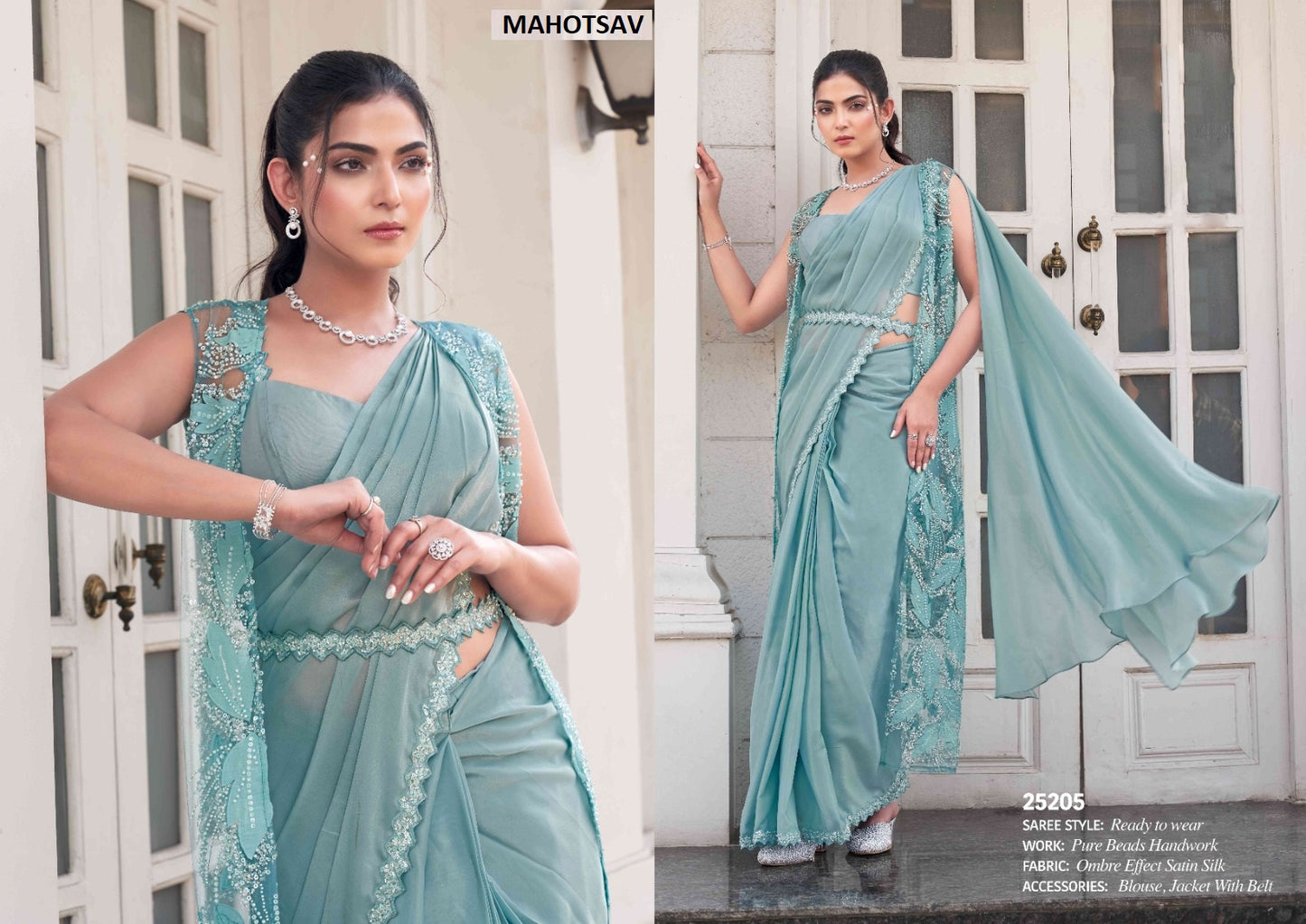 25205 Nimaya Nx Ophelia Mahotsav Satin Ready To Wear Saree