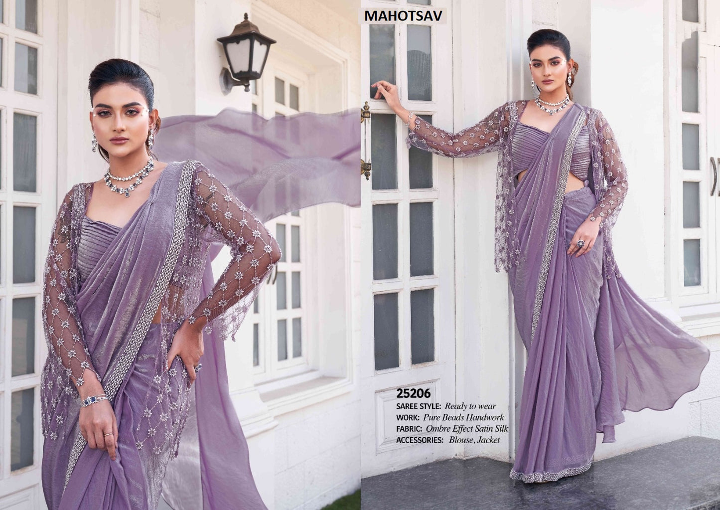 25206 Nimaya Nx Ophelia Mahotsav Satin Ready To Wear Saree